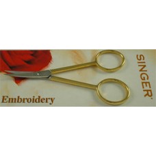 4"  Embroidery Scissors Gold Handle with Fine Curved Point